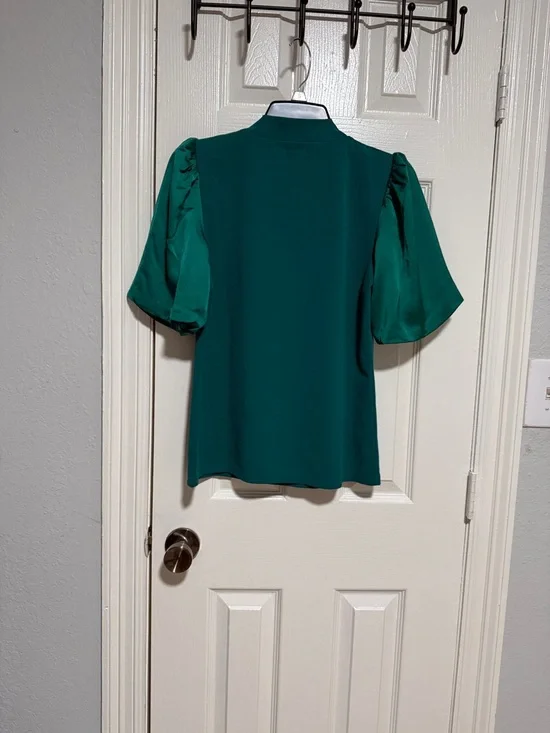 H&M Teal Puff-Sleeve Blouse - Picture 3 of 13